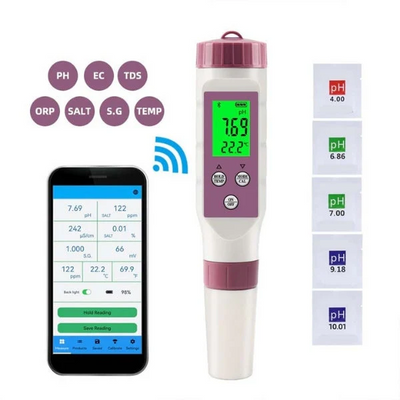 AquaSmart | 7-in-1 Digital Water Quality Tester with Mobile App