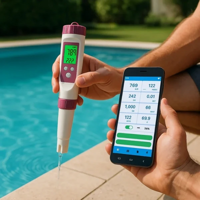 AquaSmart | 7-in-1 Digital Water Quality Tester with Mobile App