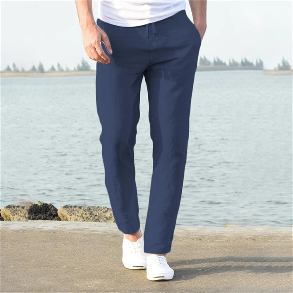 Arlo | Men’s Linen Drawstring Trousers