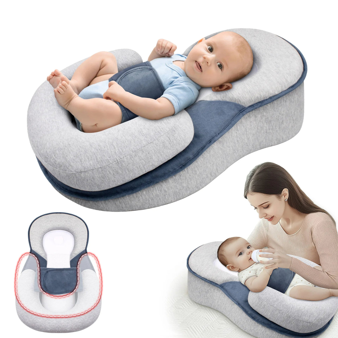 BabyEase | Anti-Reflux Elevated Baby Lounger