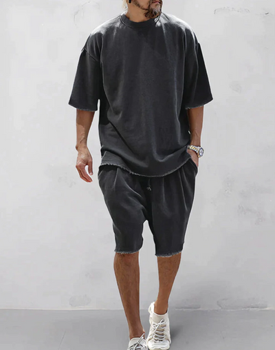 Toby | Oversized T-Shirt and Shorts Set – Comfortable and Stylish Look