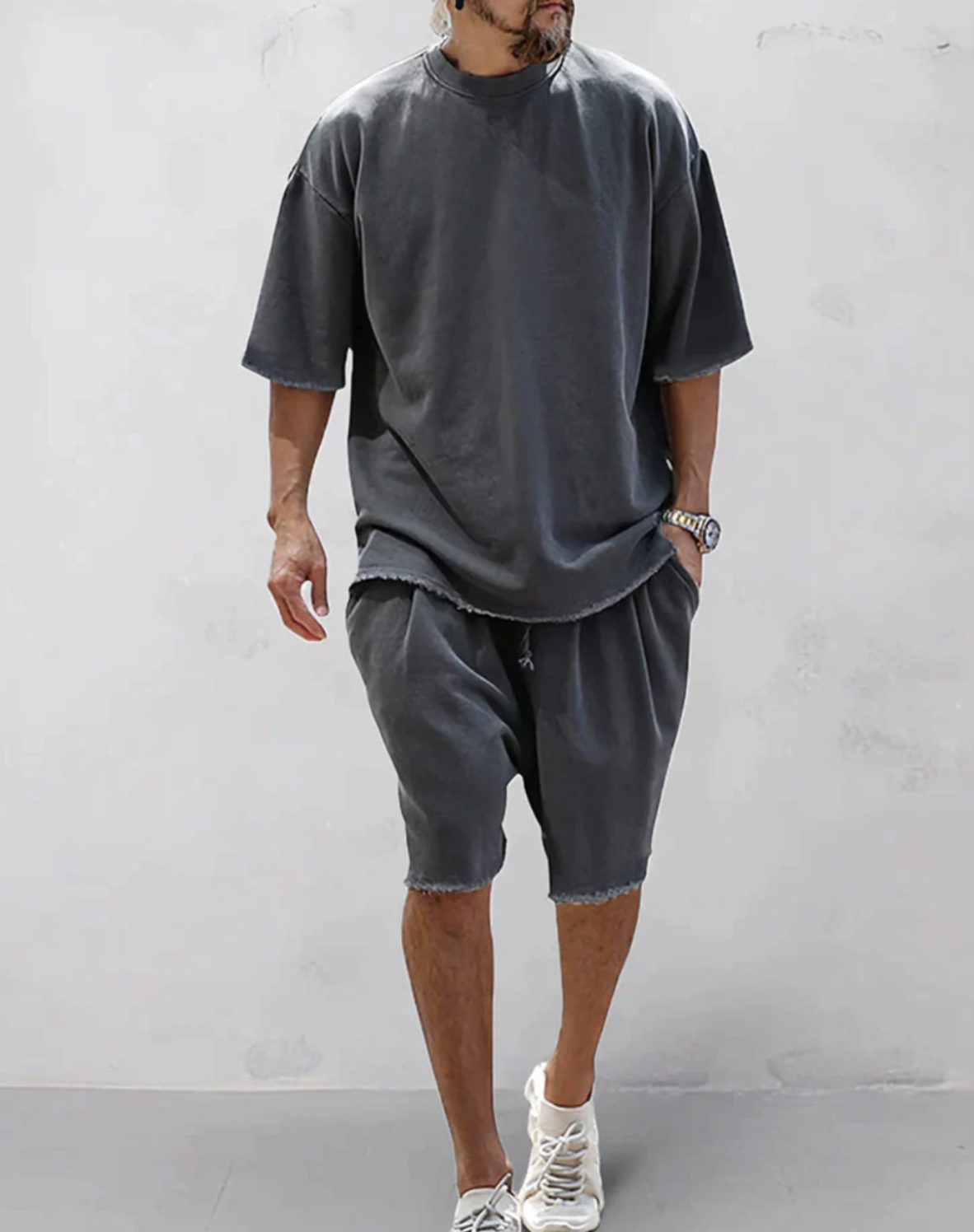 Toby | Oversized T-Shirt and Shorts Set – Comfortable and Stylish Look
