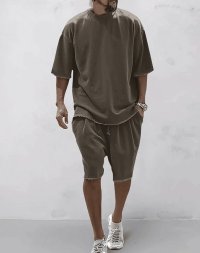 Toby | Oversized T-Shirt and Shorts Set – Comfortable and Stylish Look