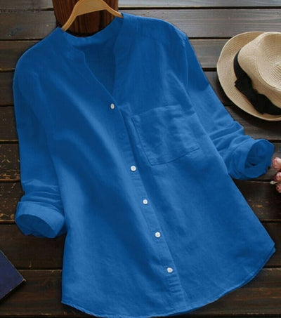 Aloyse | Women’s Linen-Cotton Shirt – Relaxed Fit & Breathable Everyday Comfort