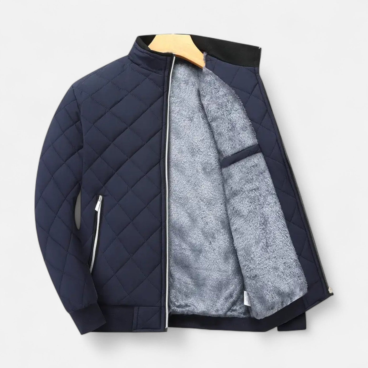 Aidan | Men’s Quilted Jacket – Fleece-Lined Elegance