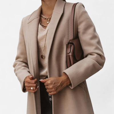 Verity | Women’s Winter Overcoat – Lapel Collar Elegance