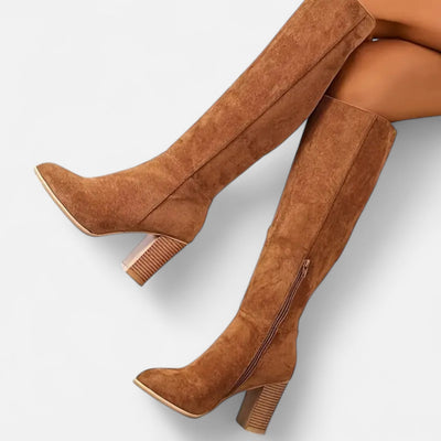 Isadora | Women’s Long Boots – Equestrian Light Brown Elegance