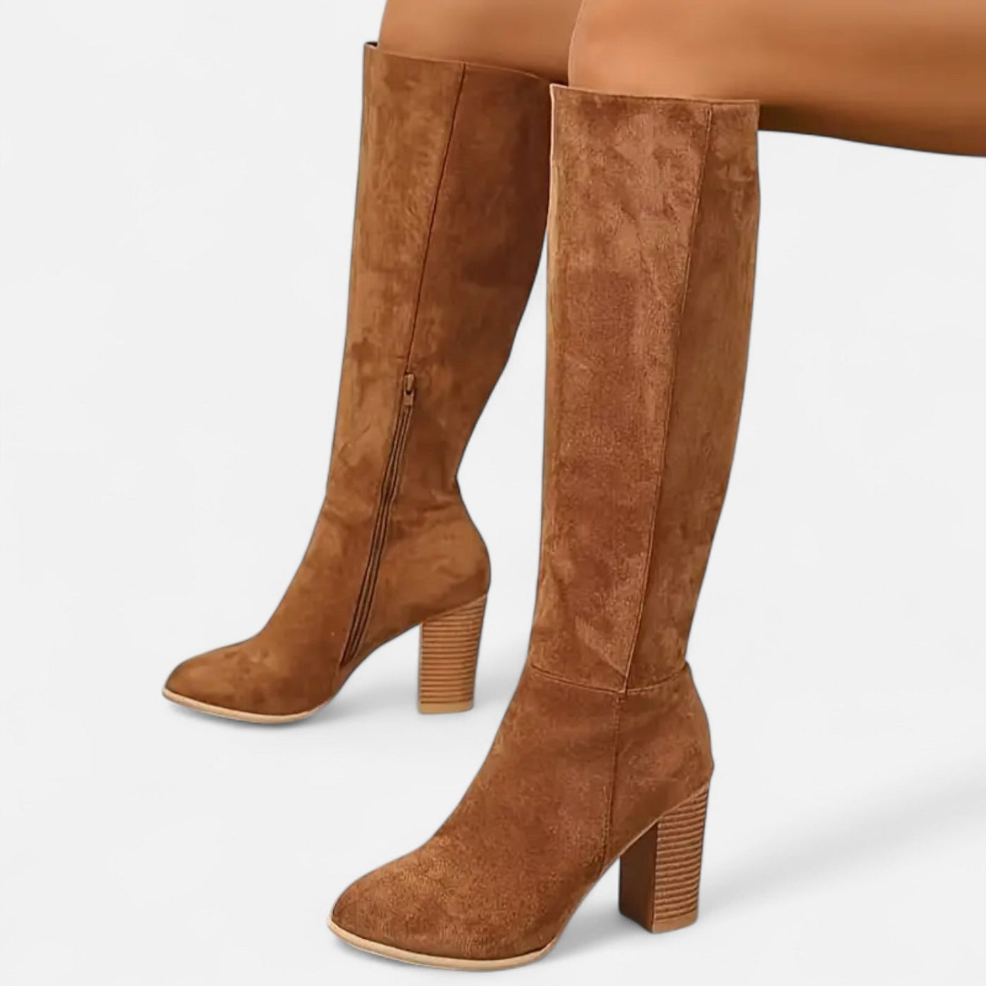Isadora | Women’s Long Boots – Equestrian Light Brown Elegance