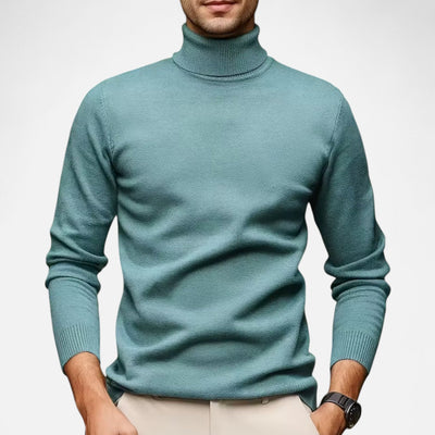 Wade | Men’s Casual Solid Turtleneck Sweater – Modern Minimalist Refinement