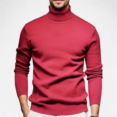 Wade | Men’s Casual Solid Turtleneck Sweater – Modern Minimalist Refinement