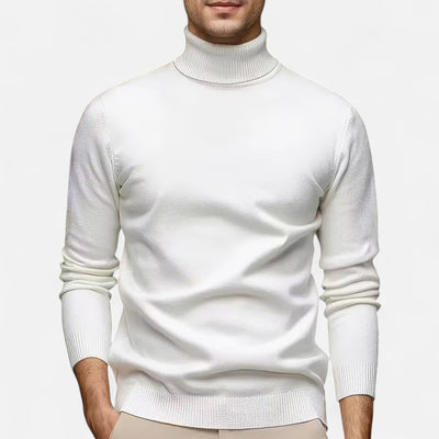 Wade | Men’s Casual Solid Turtleneck Sweater – Modern Minimalist Refinement