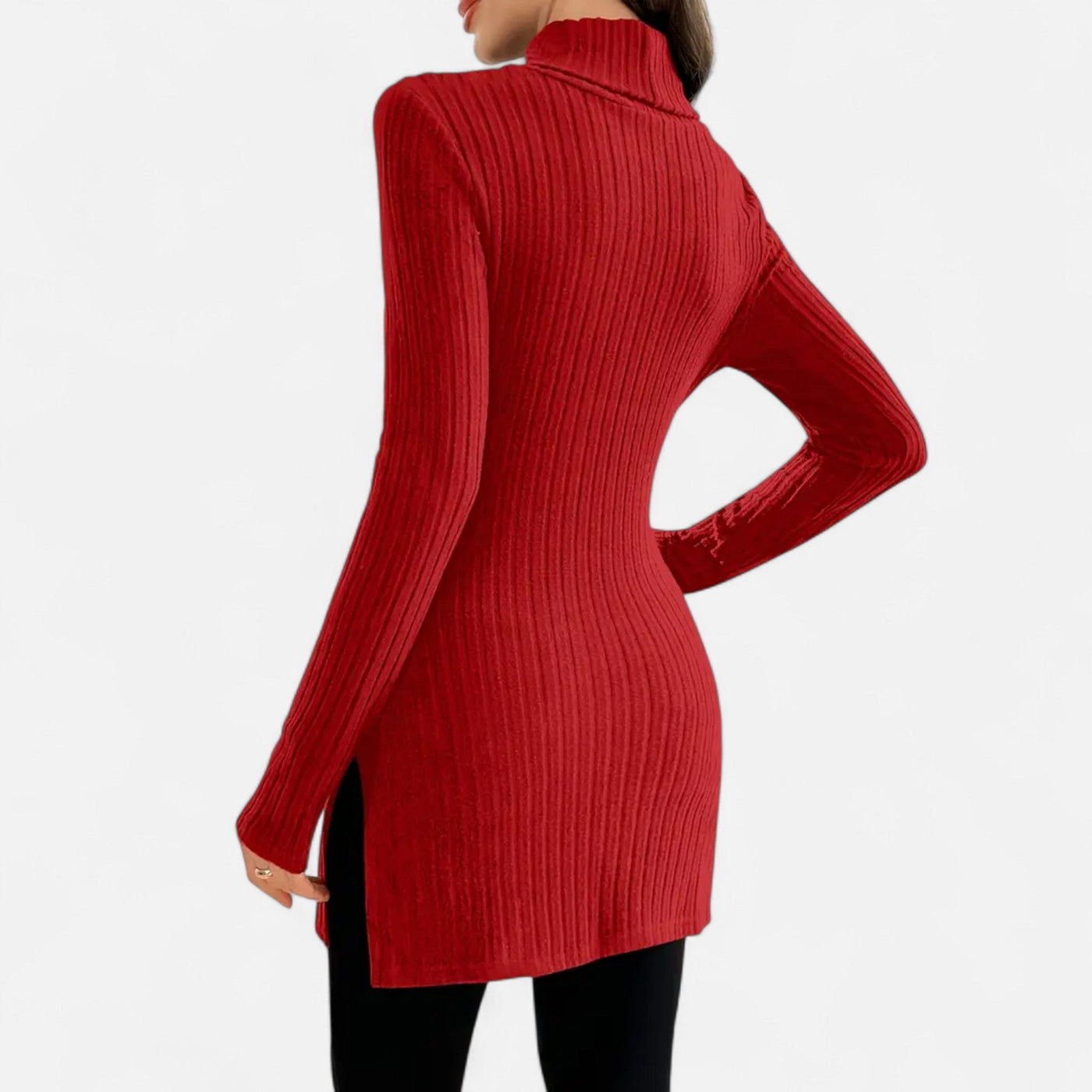 Yvette | Women’s Ribbed Sweater – Elegant High Neck Style