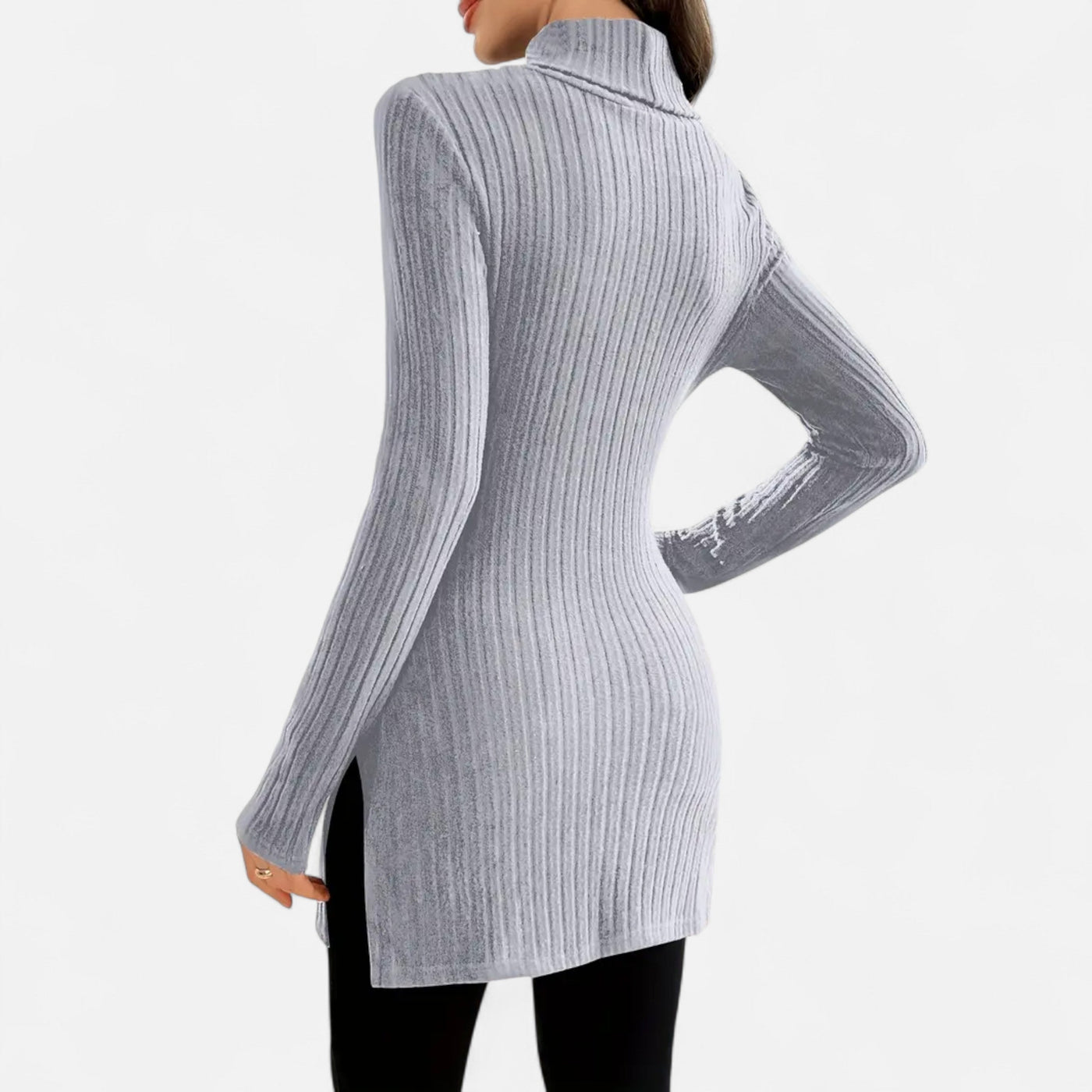Yvette | Women’s Ribbed Sweater – Elegant High Neck Style