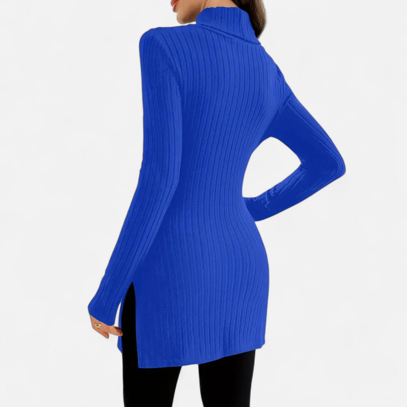 Yvette | Women’s Ribbed Sweater – Elegant High Neck Style