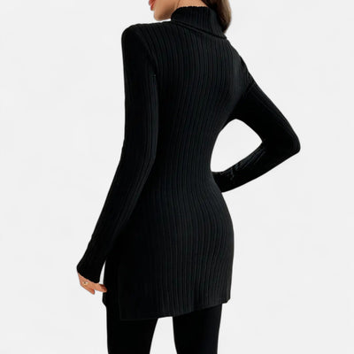 Yvette | Women’s Ribbed Sweater – Elegant High Neck Style