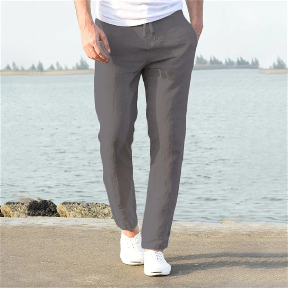 Arlo | Men’s Linen Drawstring Trousers