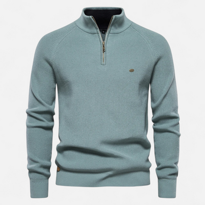 Breck | Men’s Cotton Zip Sweater – Refined Knitwear for the Season