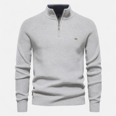 Breck | Men’s Cotton Zip Sweater – Refined Knitwear for the Season
