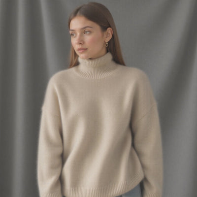 Sydney | Women’s Oversized Cashmere Turtleneck Sweater – Soft, Warm & Effortlessly Elegant