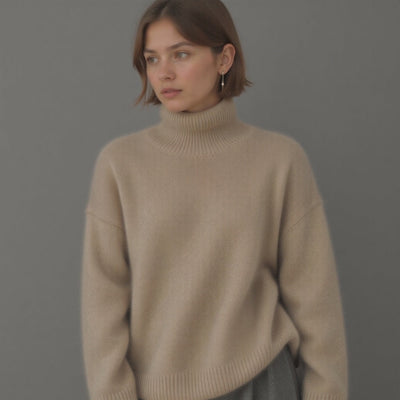 Sydney | Women’s Oversized Cashmere Turtleneck Sweater – Soft, Warm & Effortlessly Elegant