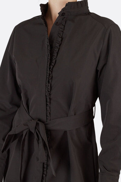 Black Belted Shirt Dress