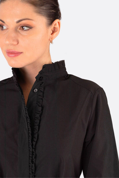 Black Belted Shirt Dress