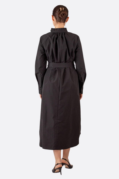 Black Belted Shirt Dress