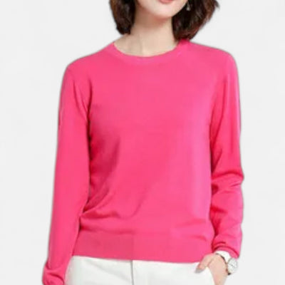 Tatiana | Women’s Merino Wool Sweater – Timeless O-Neck Elegance