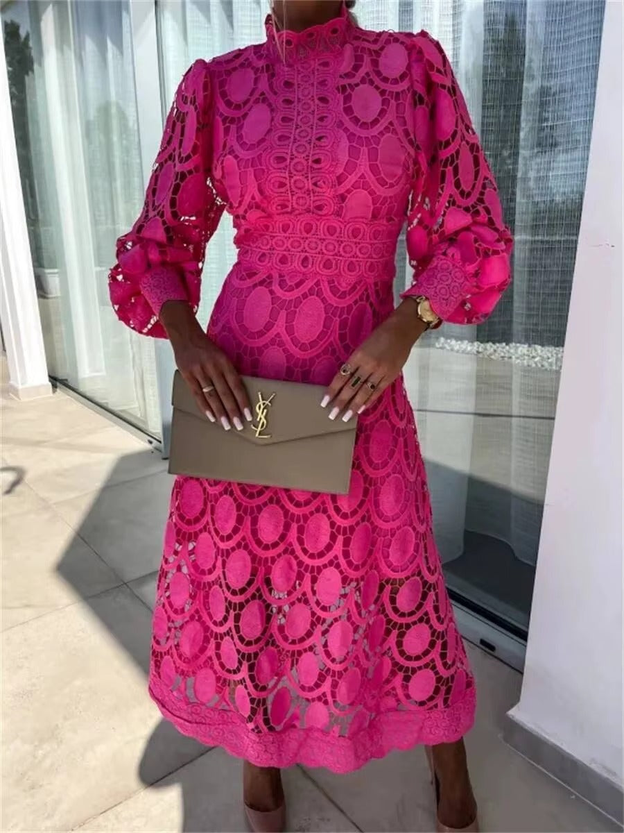 Laylani | Women’s Lace Scalloped Maxi Dress