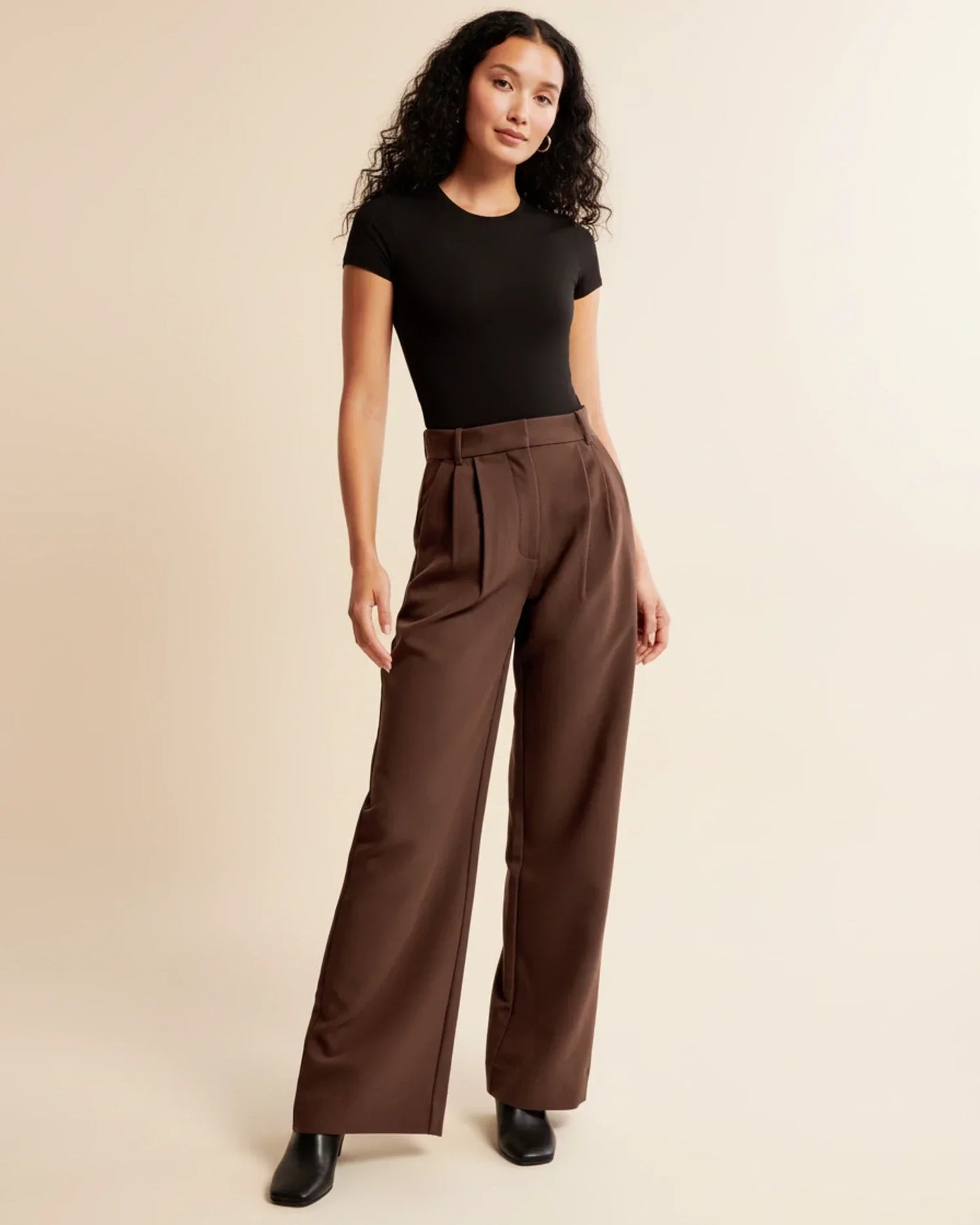 Ava | Women’s High Waist Pleated Tailored Trousers