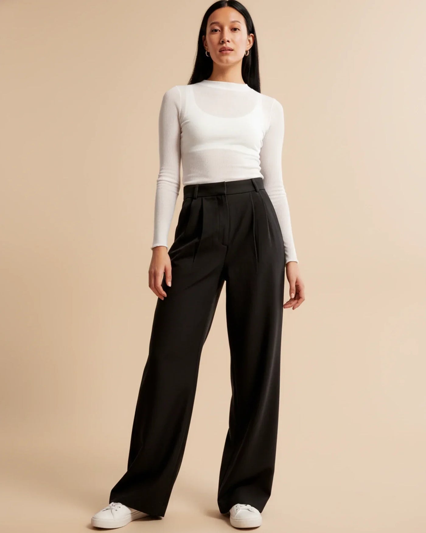 Ava | Women’s High Waist Pleated Tailored Trousers