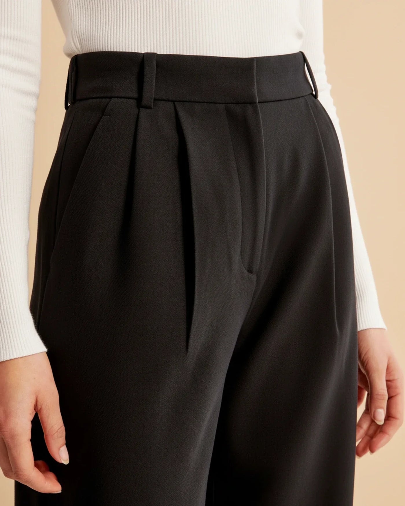 Ava | Women’s High Waist Pleated Tailored Trousers
