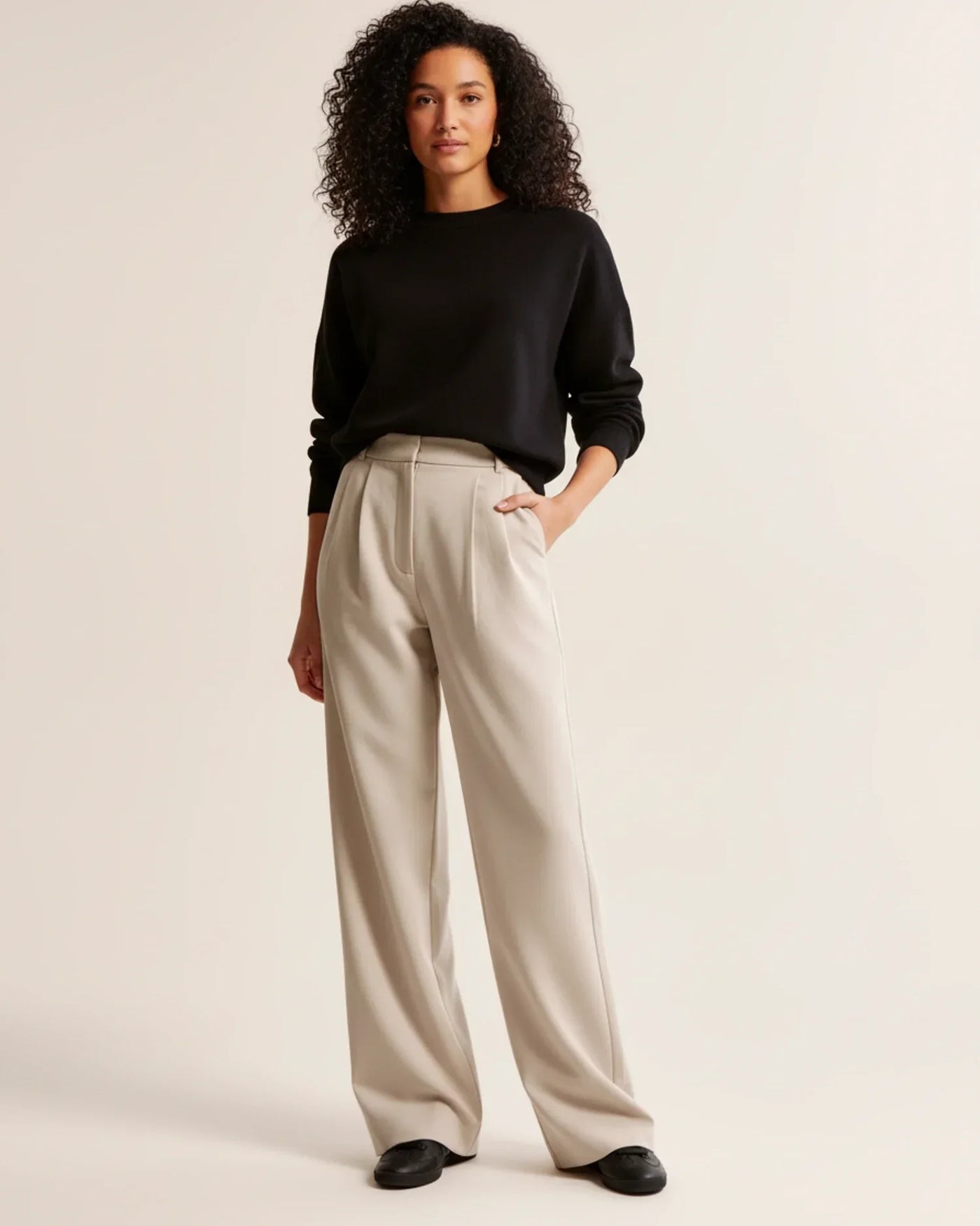 Ava | Women’s High Waist Pleated Tailored Trousers