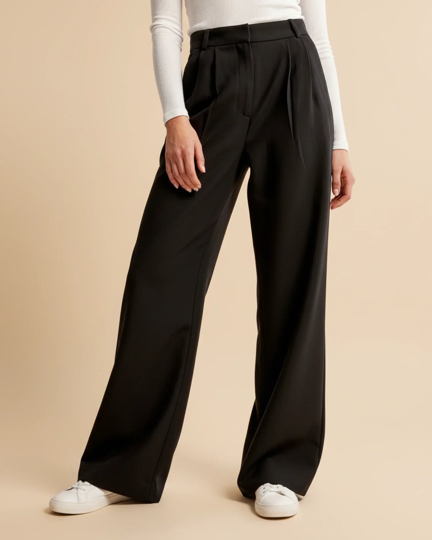 Ava | Women’s High Waist Pleated Tailored Trousers