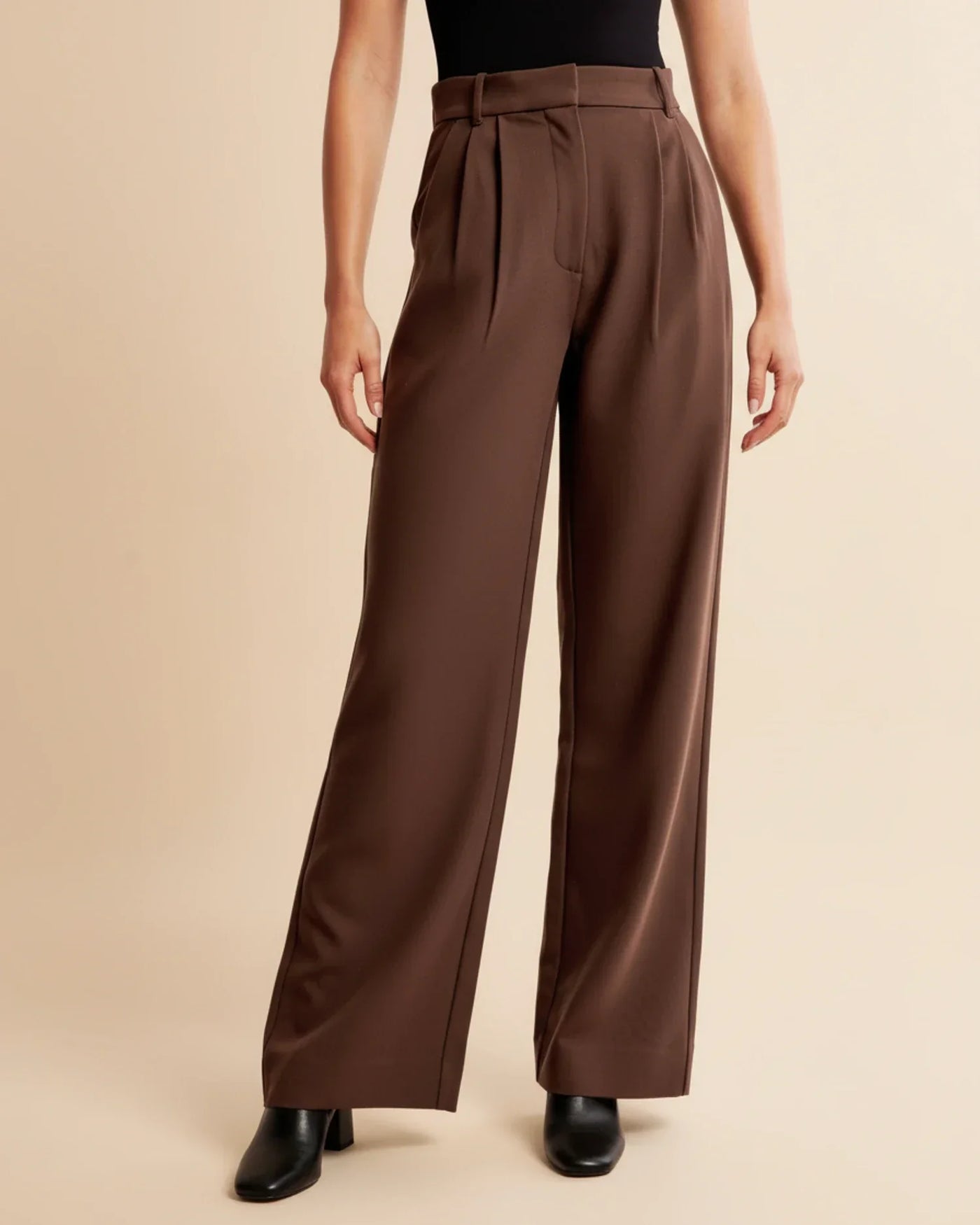 Ava | Women’s High Waist Pleated Tailored Trousers