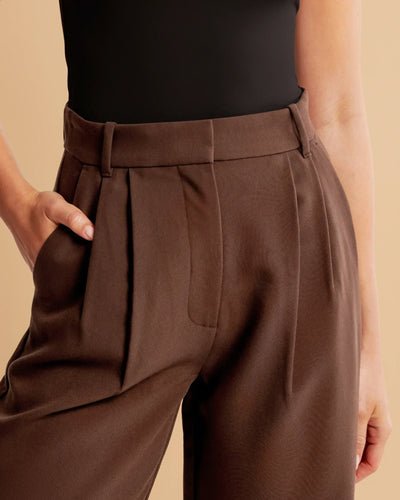 Ava | Women’s High Waist Pleated Tailored Trousers